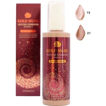 Enough Подмладяващ фон дьо тен с муцин от охлюв нюанс 21 SPF 30 Enough Gold Snail Moisture Foundation SPF30