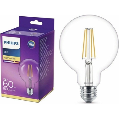 Philips LED žiarovka Classic Globe 6W/60W E27 WW CL G93 ND
