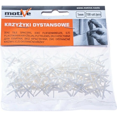 MOTIVE Distančné krížiky 1 mm na obklady a dlažbu (150 ks)