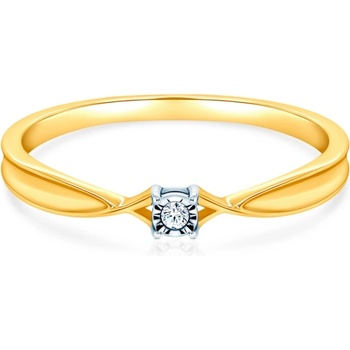 SAVICKI Годежен пръстен savicki: двуцветно злато, диамант