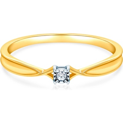 SAVICKI Годежен пръстен savicki: двуцветно злато, диамант