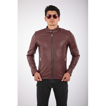 narmart Мъжко кожено яке - Бордо 2021083178 (311824_Бордо)