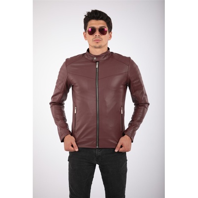 narmart Мъжко кожено яке - Бордо 2021083178 (311824_Бордо)