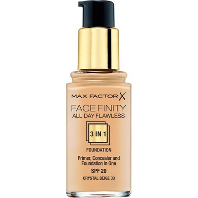 Max Factor Facefinity All Day Flawless dlhotrvajúci make-up SPF20 33 Crystal Beige 30 ml