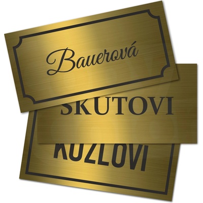 Štítek na schránku i na dveře - ZLATÁ