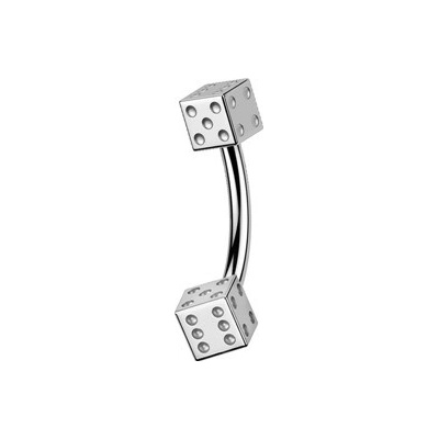 Šperky4U piercing do obočí kostky OB01079-33