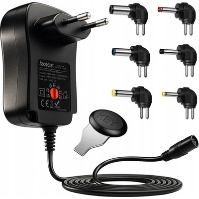 Univerzální nastavitelný napájecí adaptér / nabíječka 3-12V USB, 30W, 6 koncovek – Zbozi.Blesk.cz