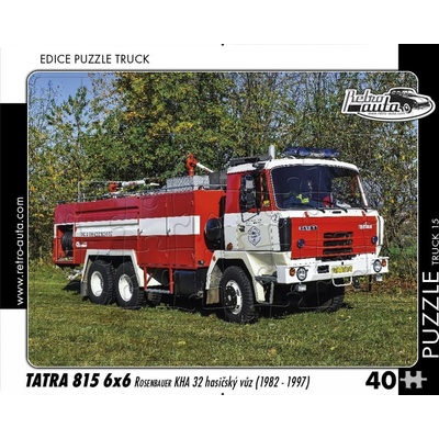 RETRO-AUTA TRUCK č.15 Tatra 815 6x6 Rosenbauer KHA 32 hasičský vůz 1982-1997 40 dílků