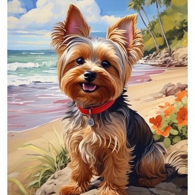 Norimpex - Puzzle Diamant painting: Yorkshire on the beach 30x40cm - 1 - 39 piese