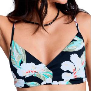 Roxy Дамско бикини горнище Roxy Women's PT Essentials Wrap Bra Bikini top - Anthracite Spring Charming - размер XS (150-6336-0111)