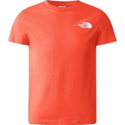 The North Face Детска тениска teen s/s simple dome tee retro orange - xs (nf0a82ealv3)