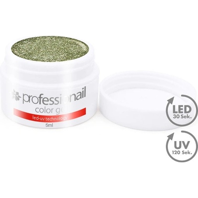 Professionail Farebný LED-UV gél Galaxy Holo Glitter Gold 5 ml