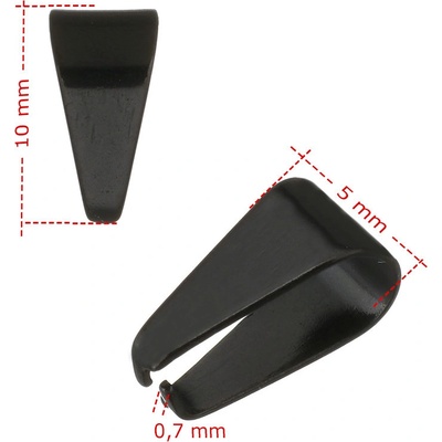 Nerezové šlupny 7-10mm černé - 1Ks+B - 10 x 5 mm / 50Ks