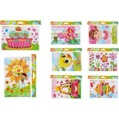 Kreativní set vánoční přání s kamínky + obálka140x230mm