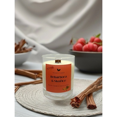 NATURES CANDLES Rebarbora a skořice 180 g