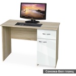 Bogdan Furniture G Бюро Мебели Богдан Модел BM-Ava, ПДЧ с постформинг, Сонома с Бял гланц