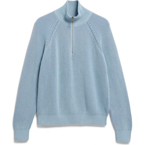 ARMEDANGELS Дамски пуловер ARMEDANGELS Women's Troyer Vanisé Knit Sweater Jumper - Blue Glow / Dark Blue Glow - размер XXL (117-3695-0116)