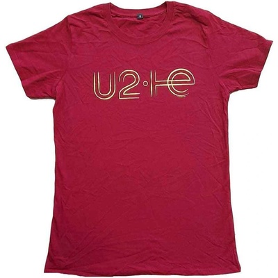 U2 I+E 2015 Tour Dates (Back Print & Ex-Tour) Maroon Red L Риза (U2TOURTS33MM03)