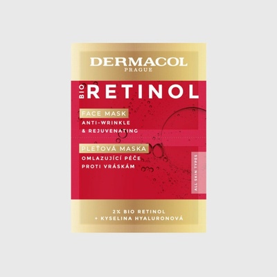 Dermacol Bio Retinol pleťová maska 2 x 8 ml