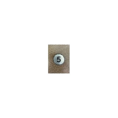 PREVENTA ЦИФРА 5 СРЕБРИСТ КРЪГ 4см (ck05-srk)