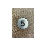 PREVENTA ЦИФРА 5 СРЕБРИСТ КРЪГ 4см (ck05-srk)