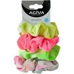 AGIVA Ластик за коса скрънчи Agiva Professional, Neon, 4бр (3901310)