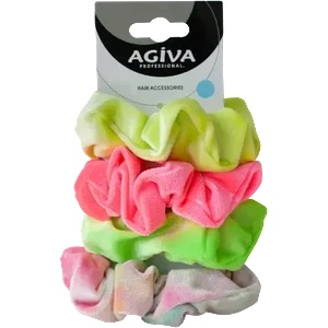 AGIVA Ластик за коса скрънчи Agiva Professional, Neon, 4бр (3901310)