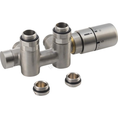 SAPHO - Термостатичен комплект за централно свързване TWIN COMBI, десен/матова неръждаема стомана (SH0530)