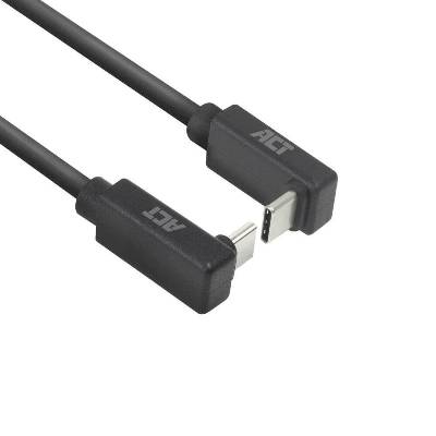 Кабел USB-C 10Gbps, 60W, 0.5м, конектори на 90° up/down angled (EWENT-ACT-CAB-AC7476)