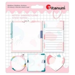 TITANUM Self-adhesive notebooks mix 5pcs