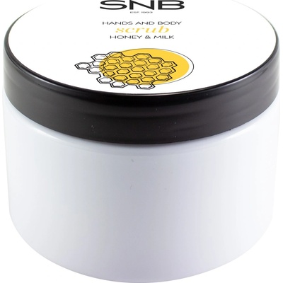 SNB Professional Скраб за ръце и тяло с хималайска сол, мед и мляко, 300 ml