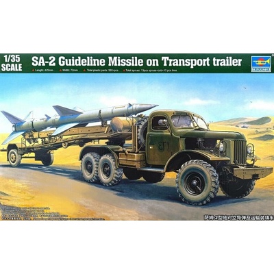 Trumpeter SA 2 Guideline Missile on Trasport trailer 00204 1:35