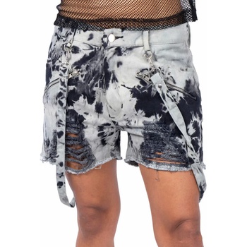 Image 1 of HEARTLESS дамски къси панталони Heartless - ДЕМЕЛЗА - ЧЕРНО/СИВО TIE DYE - POI1134