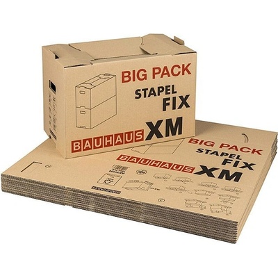 BAUHAUS Krabica na sťahovanie Multibox XM Stapel-Fix, 75 l, Nosnosť: 30 kg, 10 ks 118185170