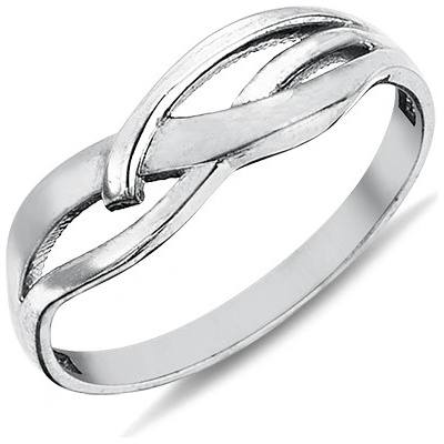 Lillian Vassago Proplétaný prsten z bílého zlata LLV98 GR029W