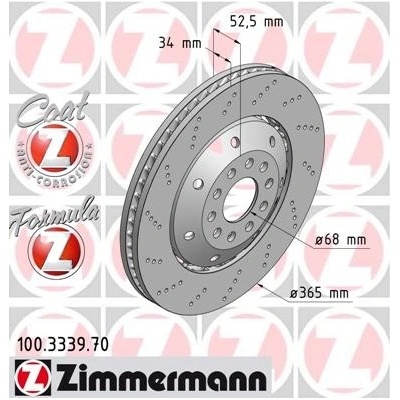 ZIMMERMANN Brzdový kotúč 100333970