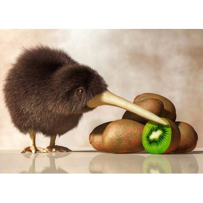 (B) 3D pohľadnica Kiwi & Kiwi