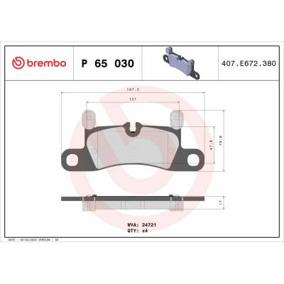 BREMBO Súprava brzdových doštičiek P 65 030