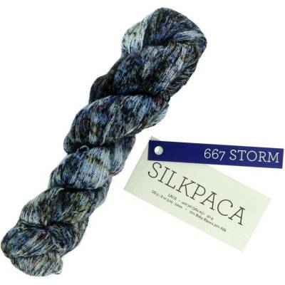Malabrigo Silkpaca Storm SA667 modrá
