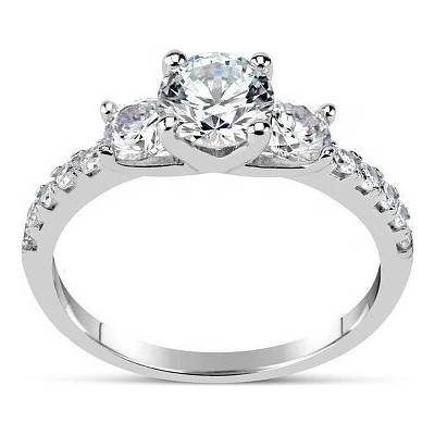 SILVEGO Zásnubní prsteň CLAIRE ze stříbra se Swarovski Zirconia SHZR301