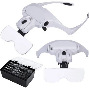 Verk 09099 Náhlavná lupa okuliare s 2 LED 3,5x