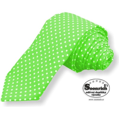 Soonrich kravata puntíkovaná zelená krab028