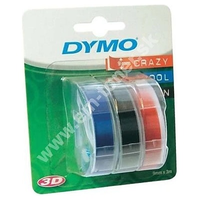 páska DYMO 3D Blue/Black/Red Tape (9mm) 3ks