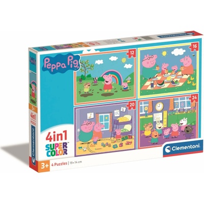Clementoni Prasátko Pepina 4v1 12+16+20+24 dielov