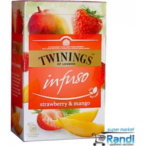 TWININGS Чай Twinings Strawberry & Mango 20бр. 40гр