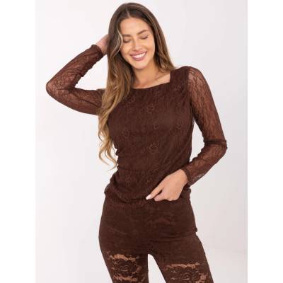 Blouse MI-BZ-272403.19P-brown hnedá Italy Moda