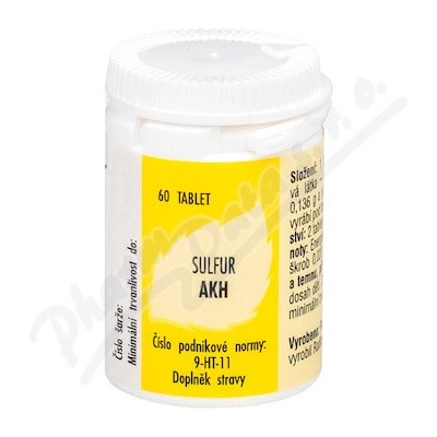 Radim Bakeš Galenická laboratoř Ostrava AKH Sulfur 60 tablet