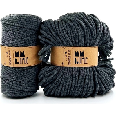 MMboutique bavlněná šňůra 6mm Charcoal Varianta návinu: Přadeno