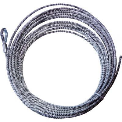 Vázací-technika.cz Ocelové lano do navijáku STANDARD s očnicí, 6 mm 35 m