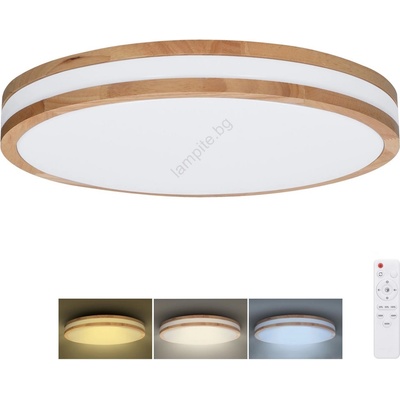 Solight WO8007 - LED осветително тяло WOODY LED/48W/230V 3000-6500K Ø38 см + DO (SL1530)